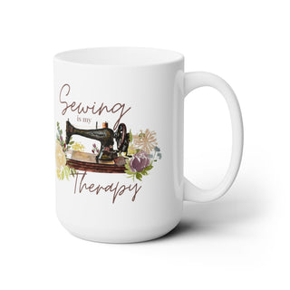 "Sewing is my Therapy" Ceramic Mug 15oz