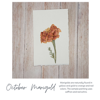 Custom Watercolor Birth Month Floral Bouquet, Hand-Painted Original Watercolor Art Personalized