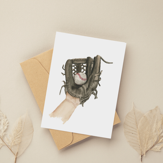 Baseball Glove Greeting Card, Father's Day Card