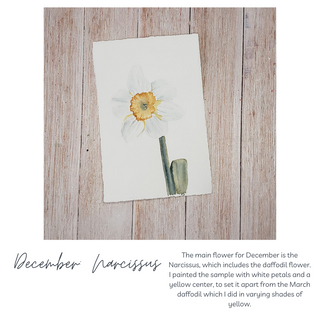 Custom Watercolor Birth Month Floral Bouquet, Hand-Painted Original Watercolor Art Personalized