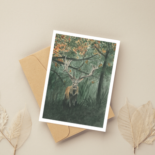 Deer in the forest Greeting Card, Father's Day Card