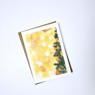 Holiday Cards: Christmas Tree in Golden Lights