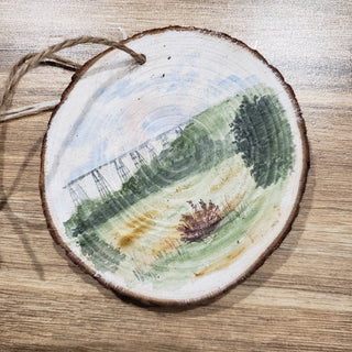 Hand-Painted Wood slice ornaments