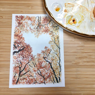 Print of the Month - October 2026: Fall Trees Heart Individual