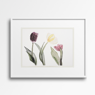 Tulips Giclee Art Print, Spring Floral Fine Art Print, Watercolor Tulips