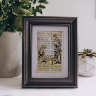 "Nativity" Dictionary Page Watercolor Art Print