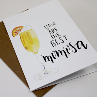 "You are the best Momosa" Watercolor design Greeting Card