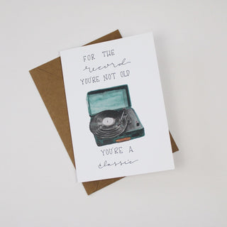 Record Player Birthday Greeting Card