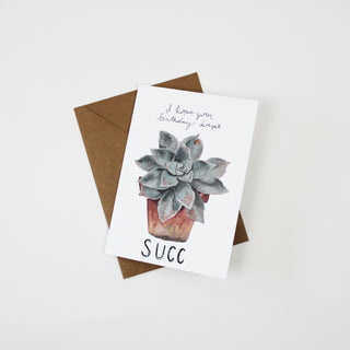 Birthday Pun Succulent Greeting Card