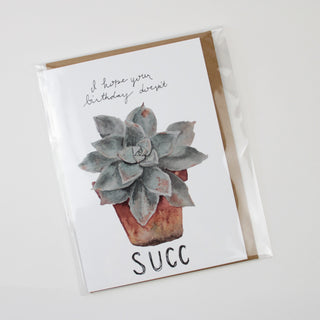 Birthday Pun Succulent Greeting Card