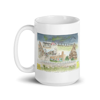 Minot, ND Sights to See Watercolor Design Mug