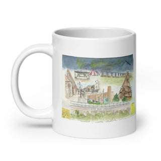 Minot, ND Sights to See Watercolor Design Mug