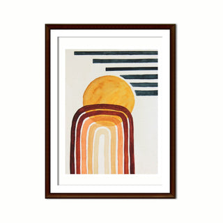 Mid Century Modern Giclee Art Print Collection - Rainbow, Stripes, Circle